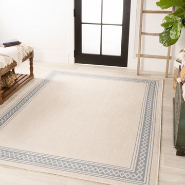 Lucia Classic Diamond Border Indoor/outdoor Area Rug
